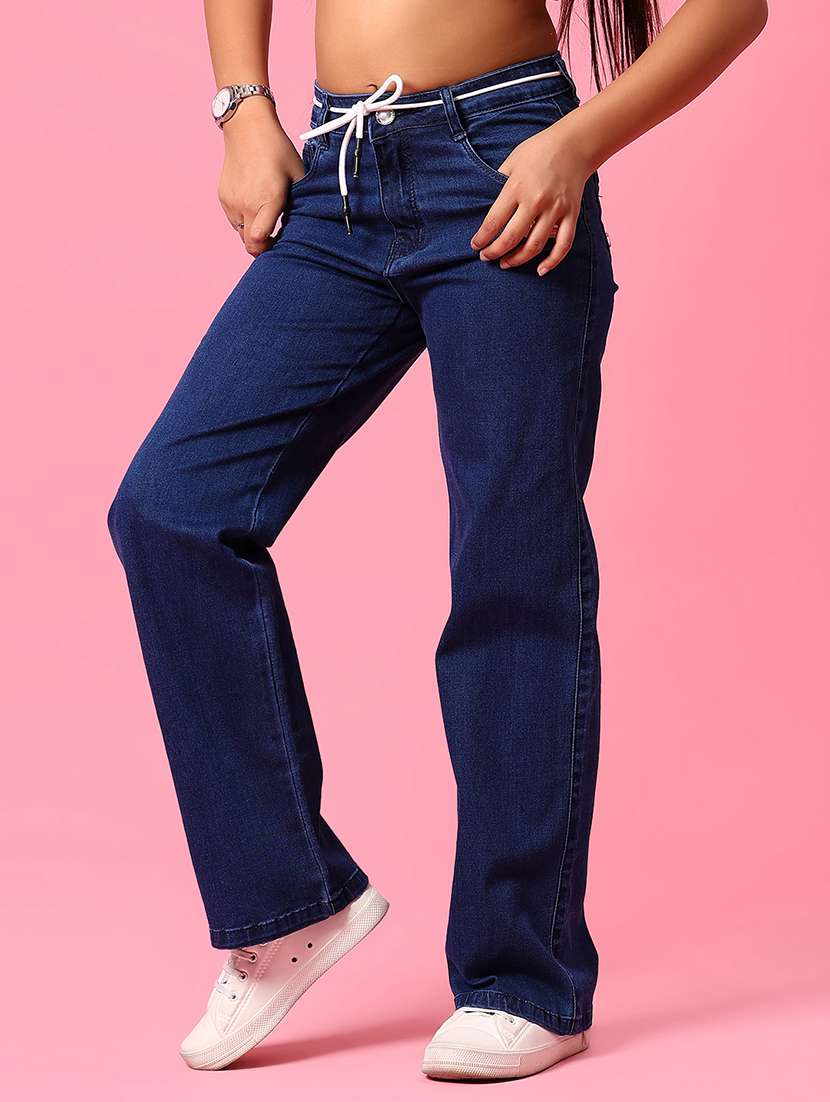 girls solid mid rise straight fit jean - 22168888 -  Standard Image - 2