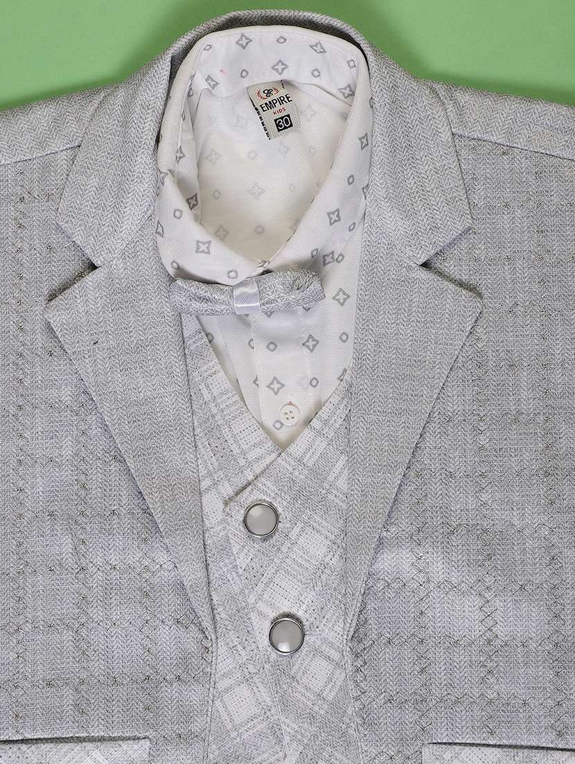 boys checkered long sleeve trouser shirt with waistcoat set - 22169079 -  Standard Image - 2