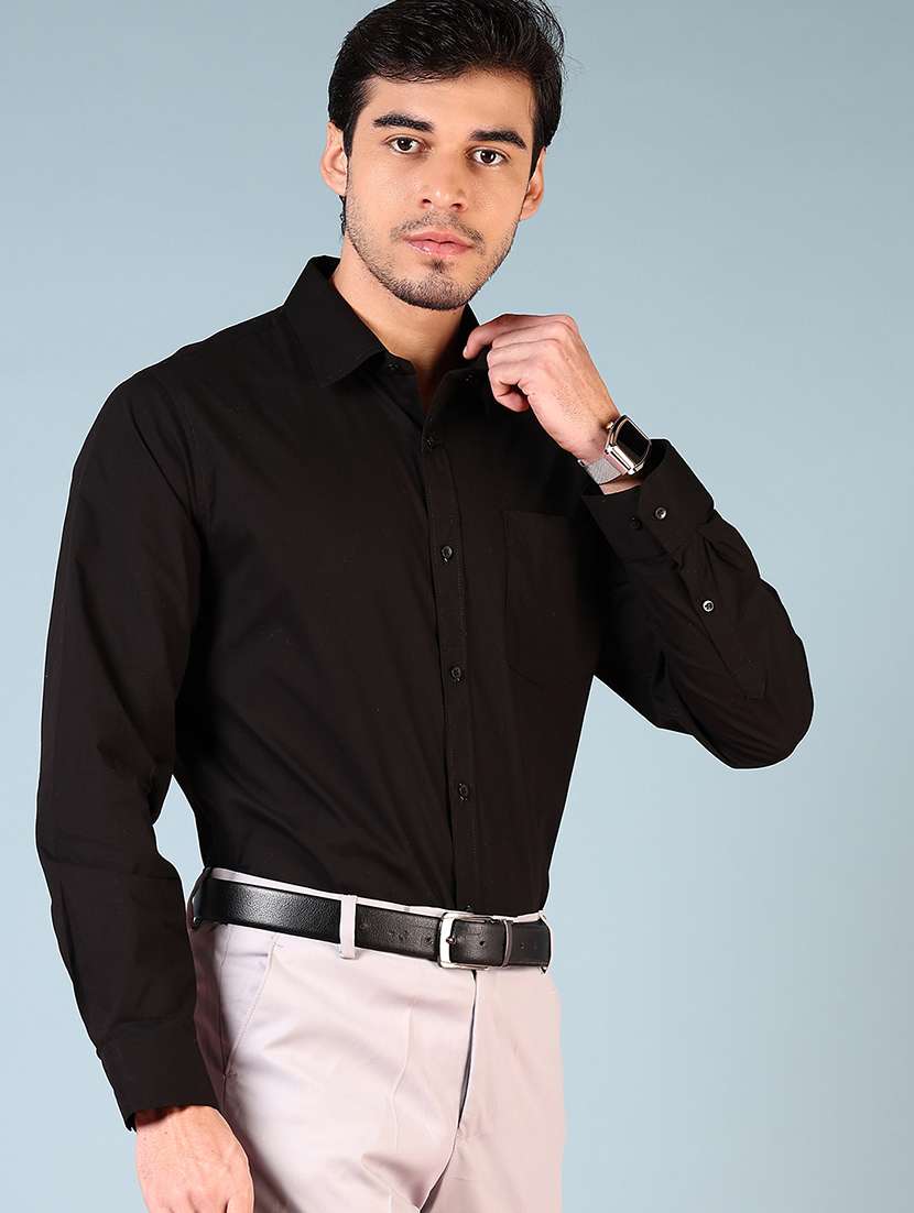 men solid long sleeve regualr fit formal shirt - 22169105 -  Standard Image - 2