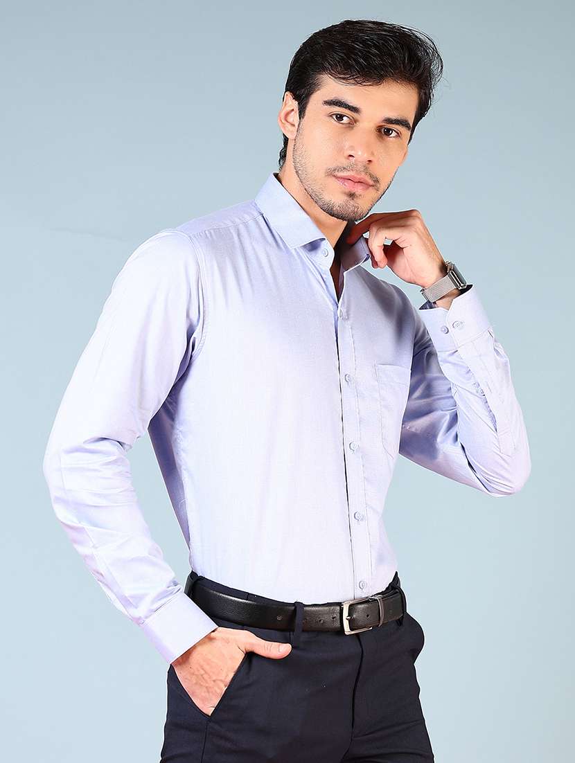 men solid long sleeve regualr fit formal shirt - 22169490 -  Standard Image - 2