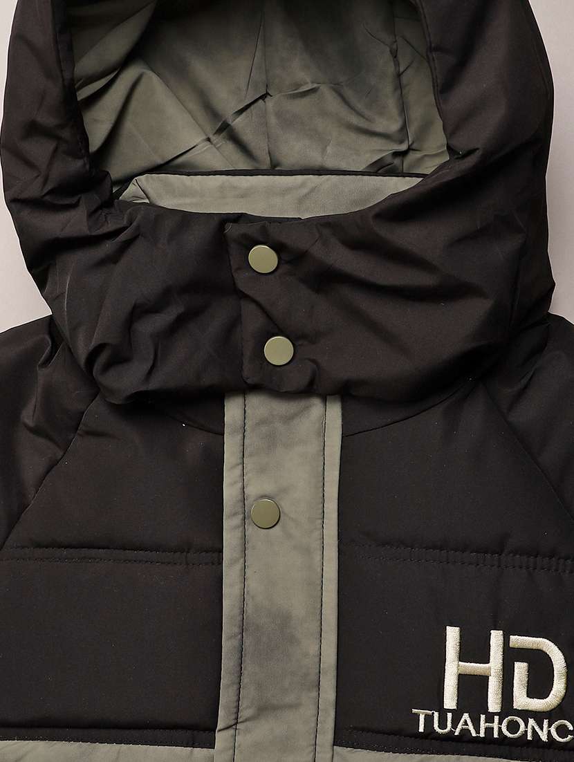 boys color blocked long sleeve hooded quilted jacket  - 22169561 -  Standard Image - 2