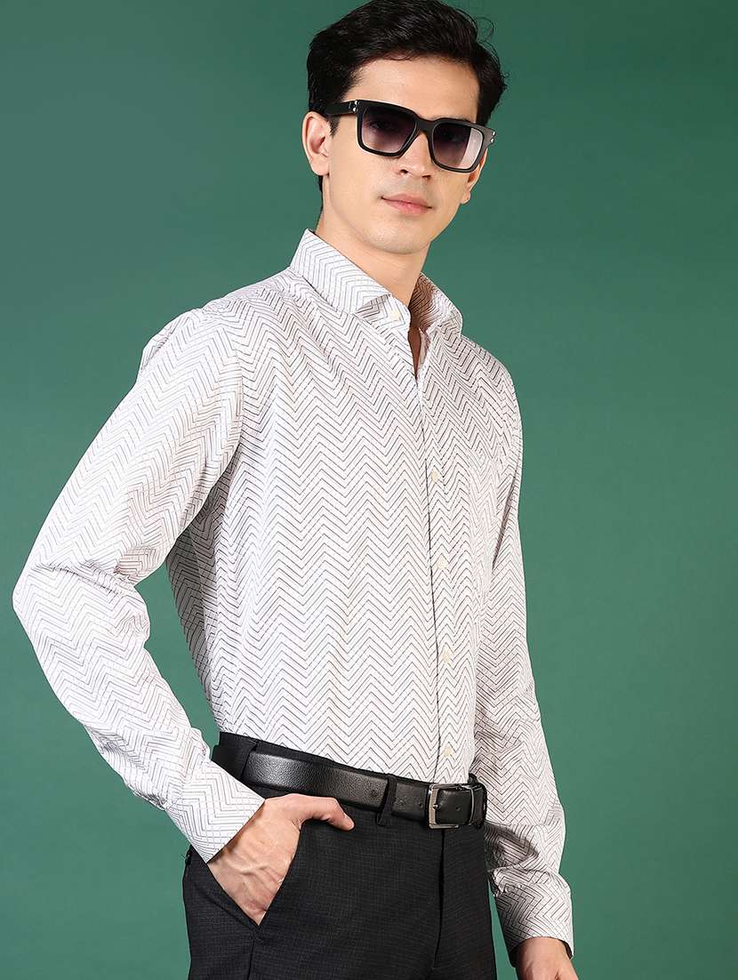 men printed long sleeve regualr fit formal shirt - 22169636 -  Standard Image - 2