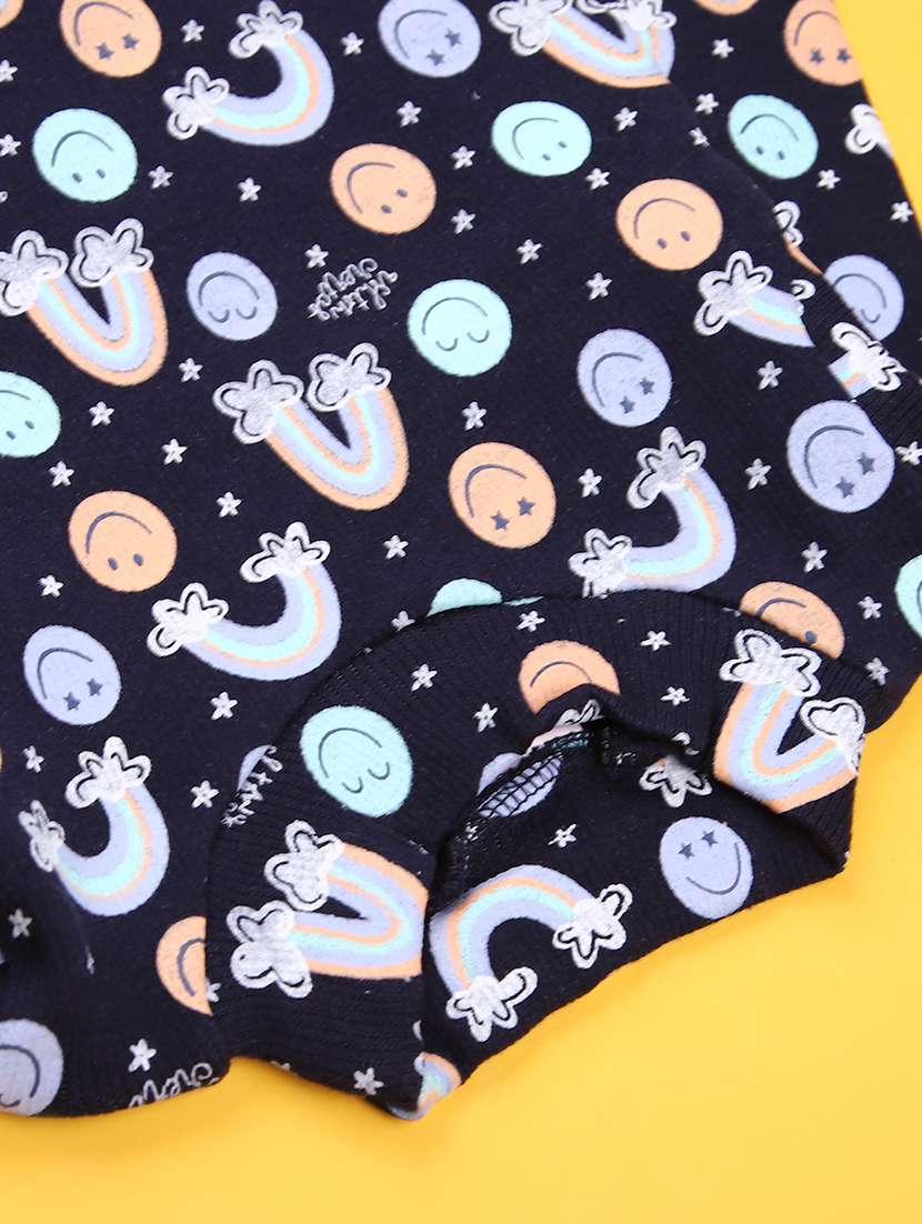 girls printed mock neck long sleeve tee - 22170320 -  Standard Image - 2