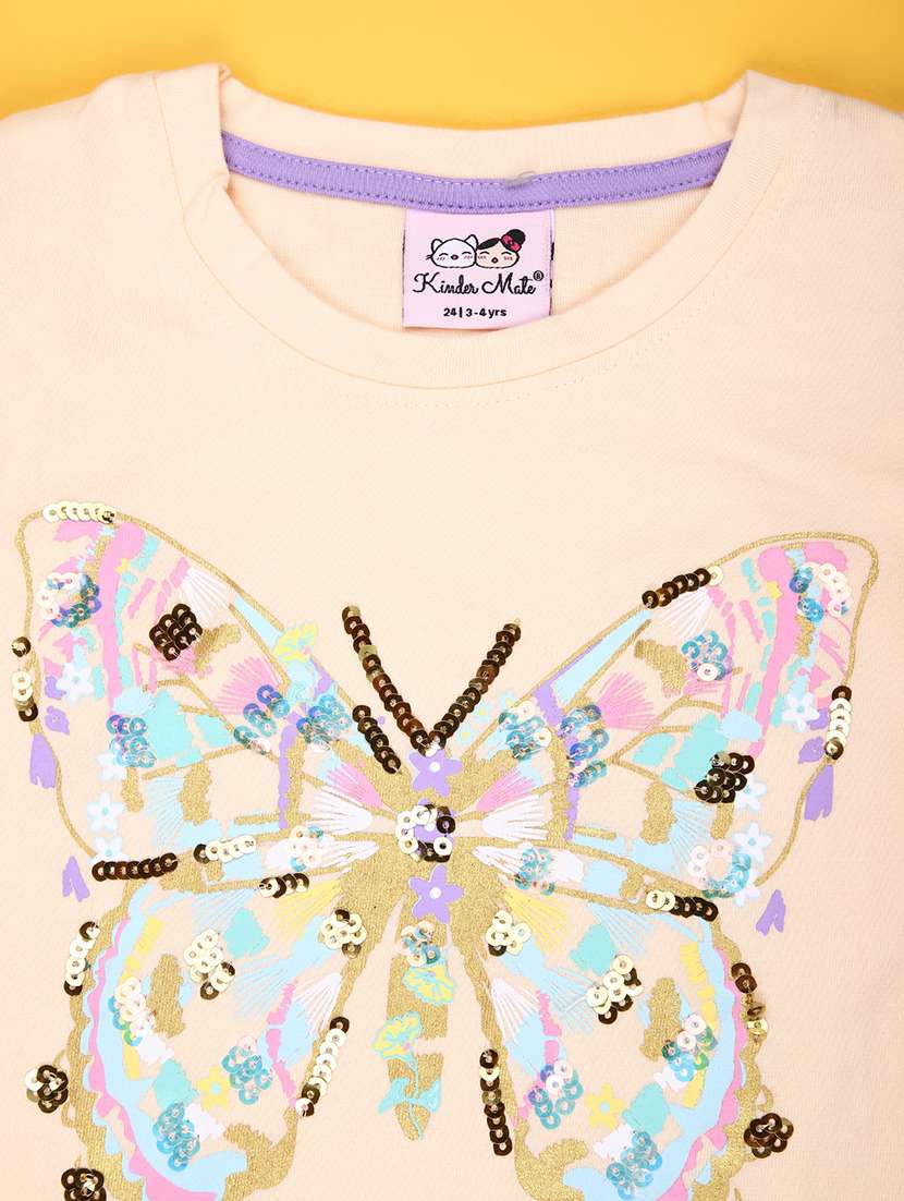 girls printed long sleeve tee - 22170321 -  Standard Image - 2