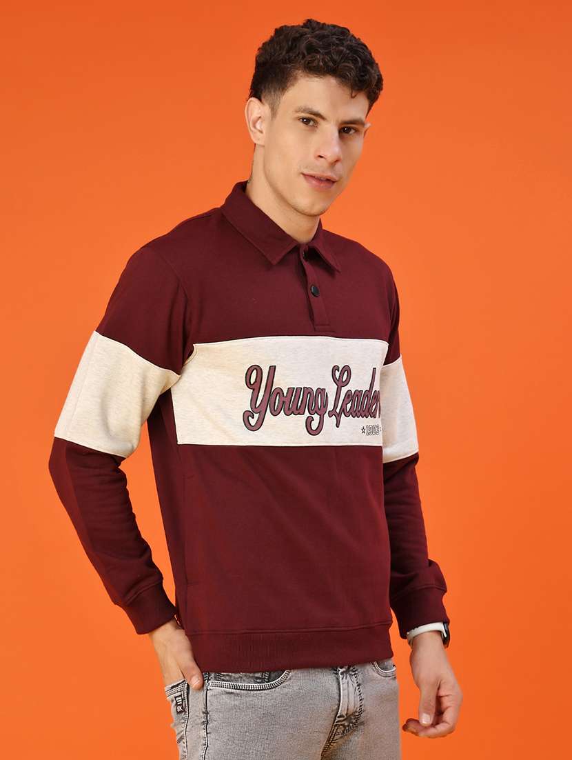 men chest print long sleeve regular fit sweatshirt - 22170330 -  Standard Image - 2
