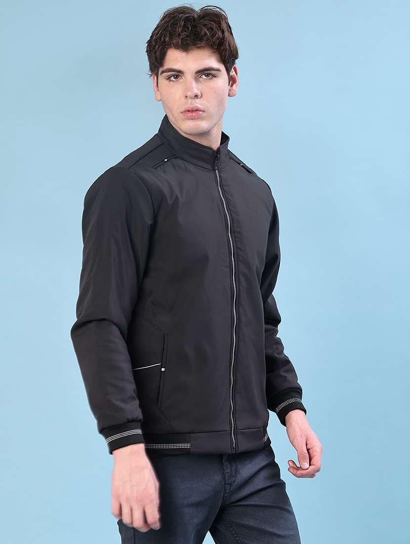 men solid long sleeve lightweight bomber jacket - 22170341 -  Standard Image - 2