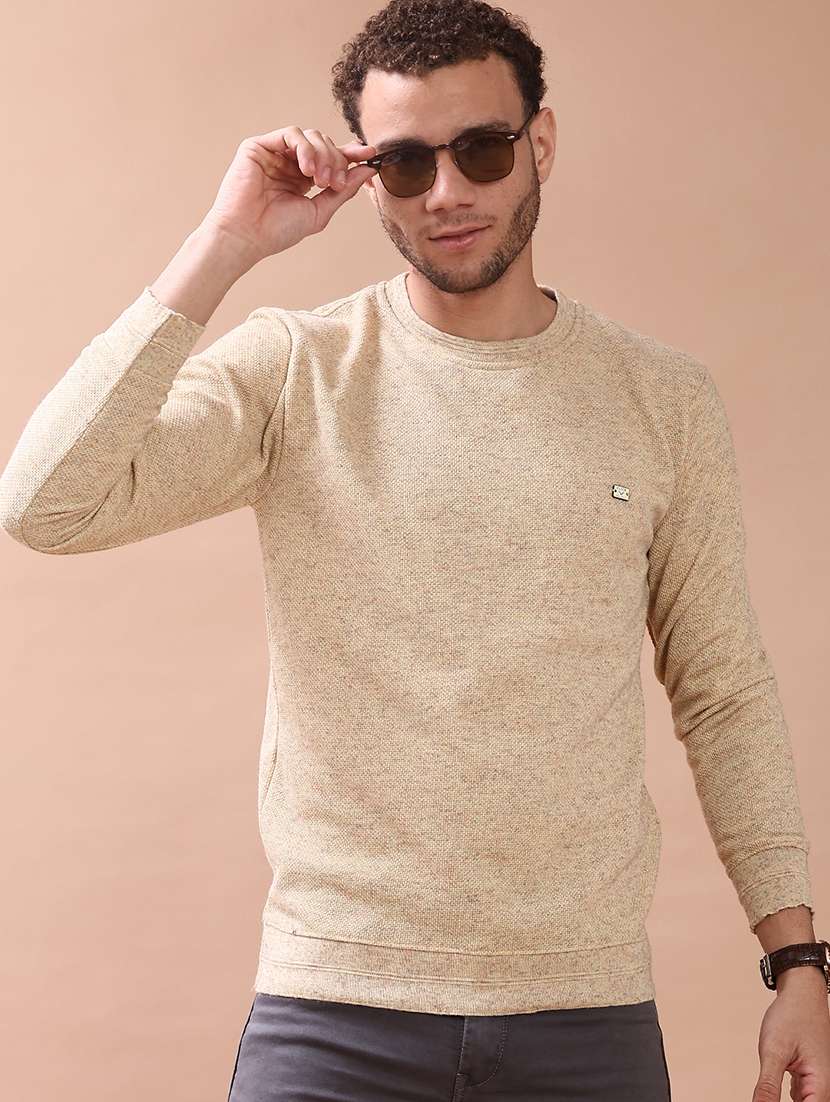 yellow cotton blend pullover