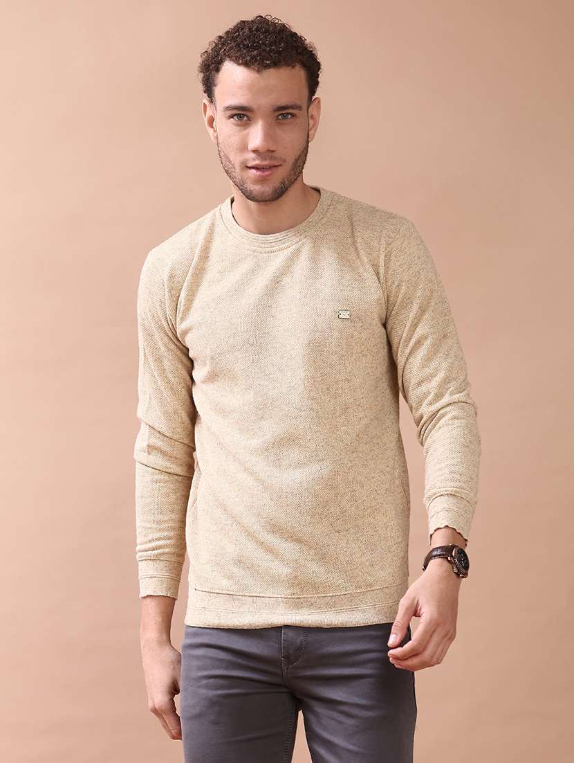 yellow cotton blend pullover - 22170429 -  Standard Image - 2