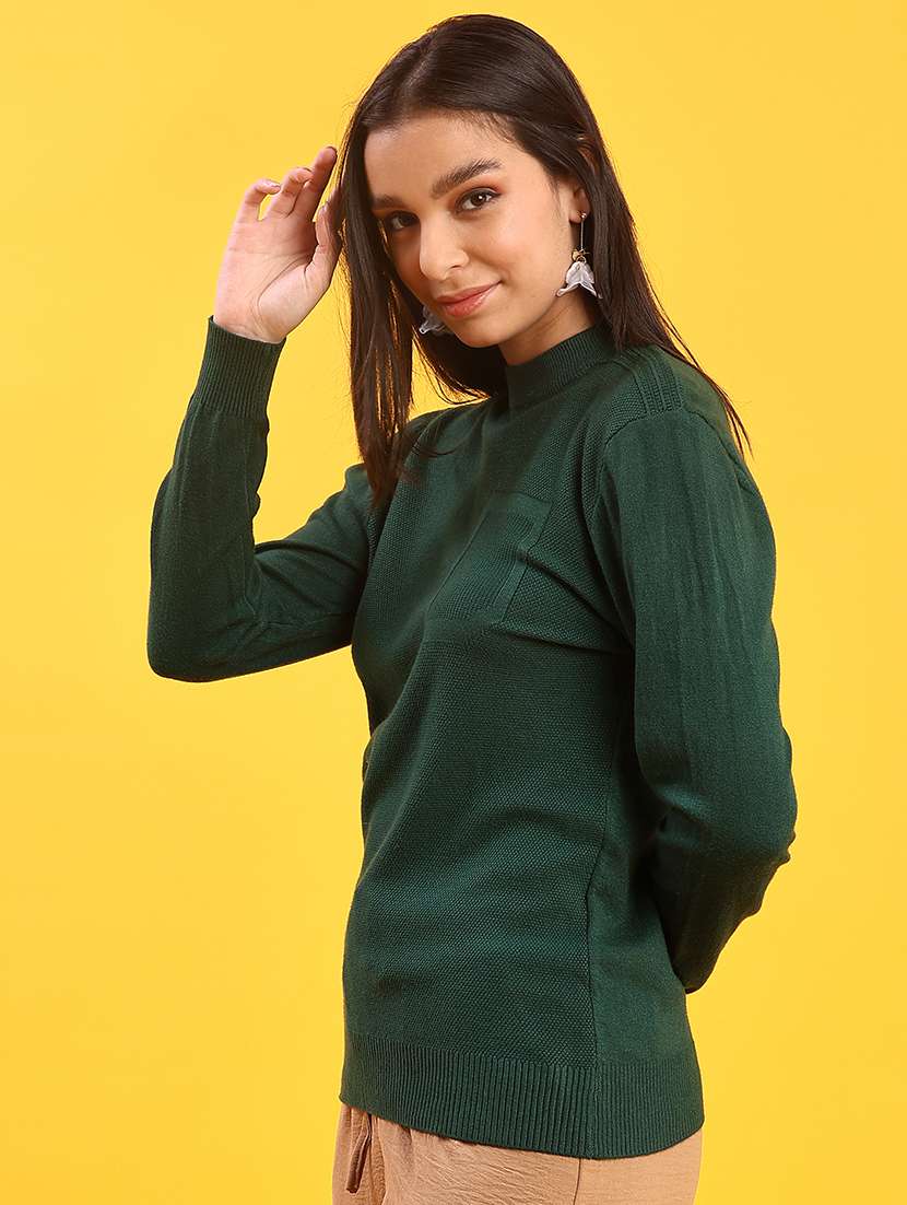 women self design long sleeve regular fit pullover  - 22170430 -  Standard Image - 2