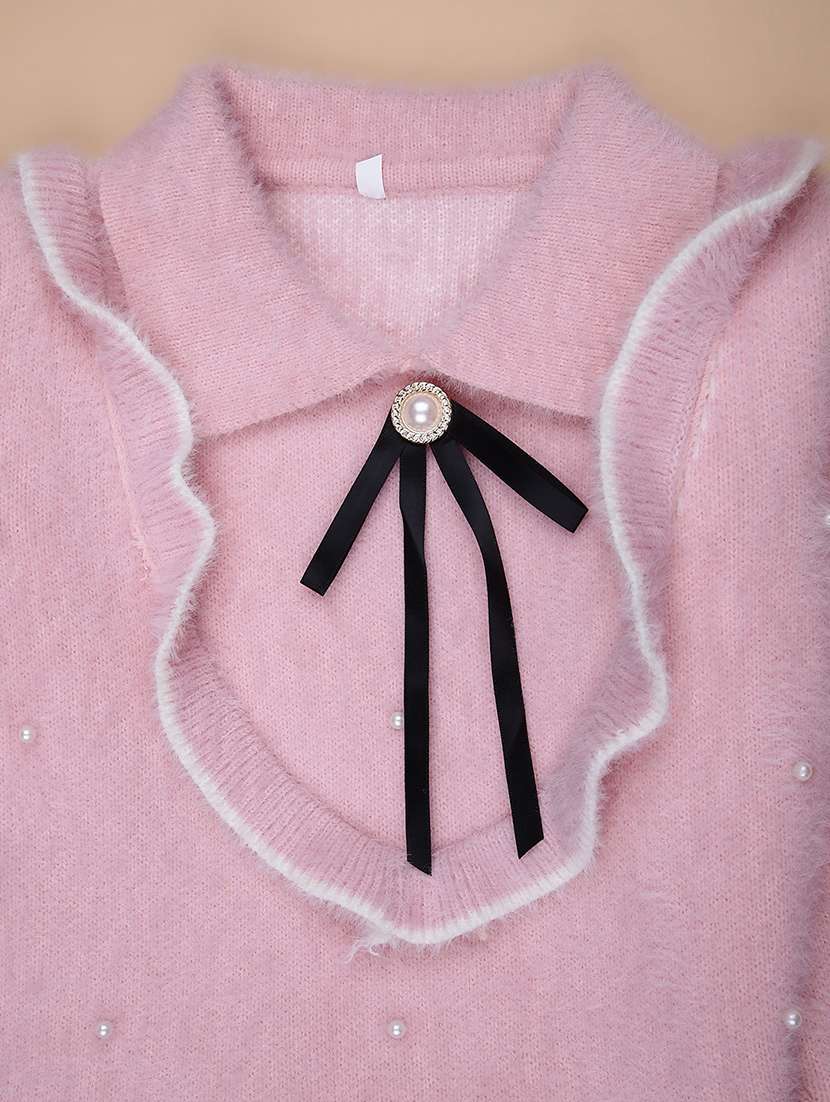 girls embellished long sleeves sweater - 22170445 -  Standard Image - 2