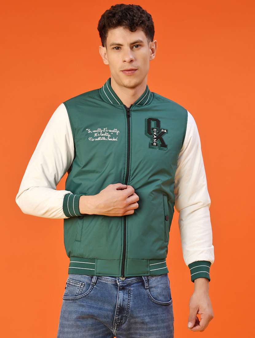 men color blocked long sleeve varsity jacket - 22170467 -  Standard Image - 2