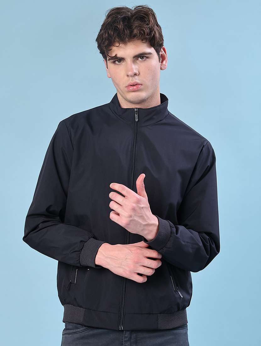 men solid long sleeve lightweight bomber jacket - 22170607 -  Standard Image - 2