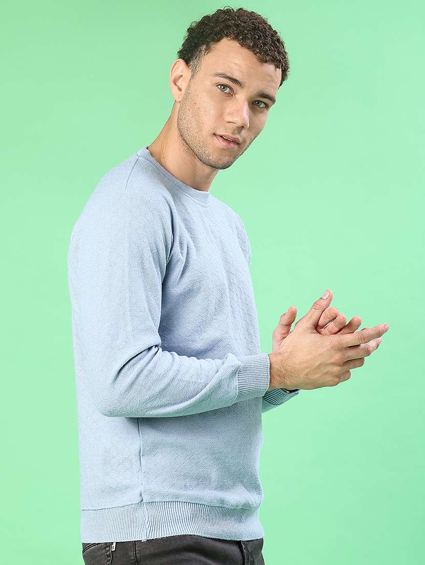 blue cotton blend pullover - 22170713 -  Standard Image - 2