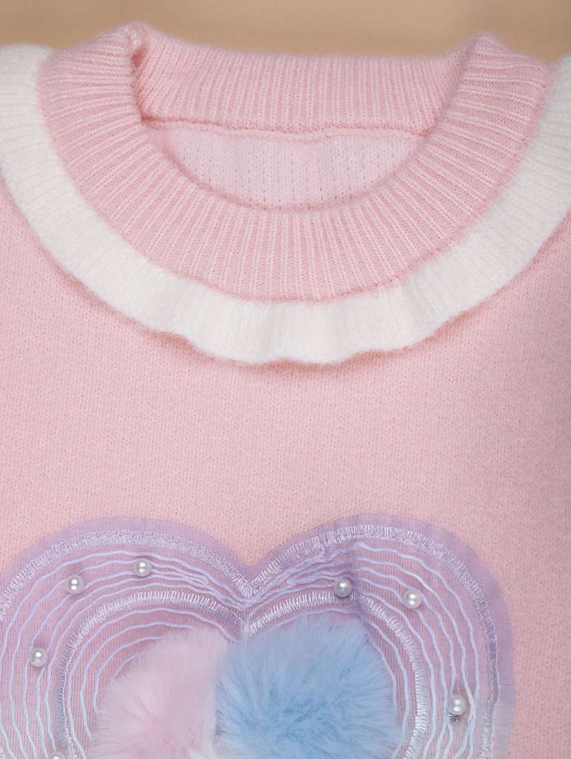 girls self designed long sleeve sweater - 22170729 -  Standard Image - 2