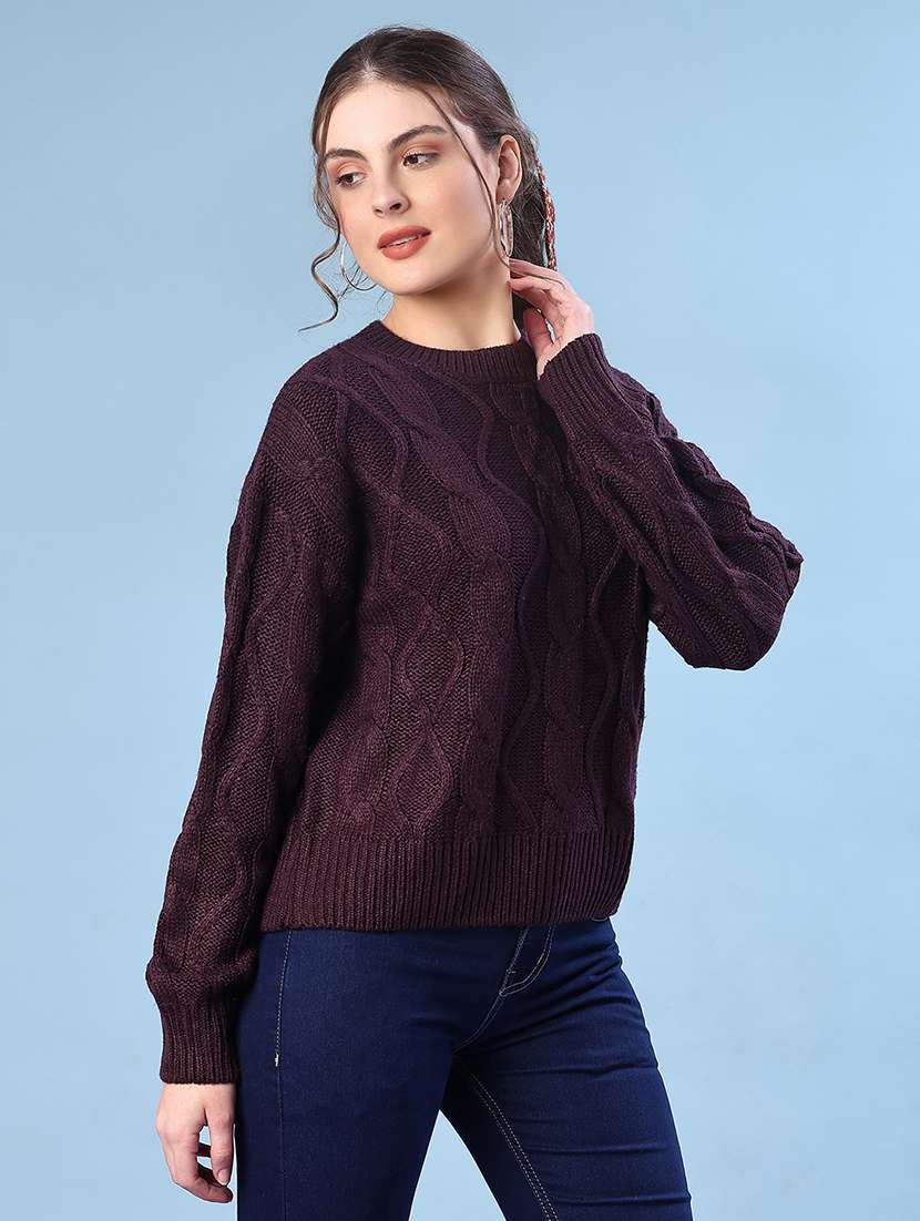 women self designed long sleeve pullover - 22170794 -  Standard Image - 2