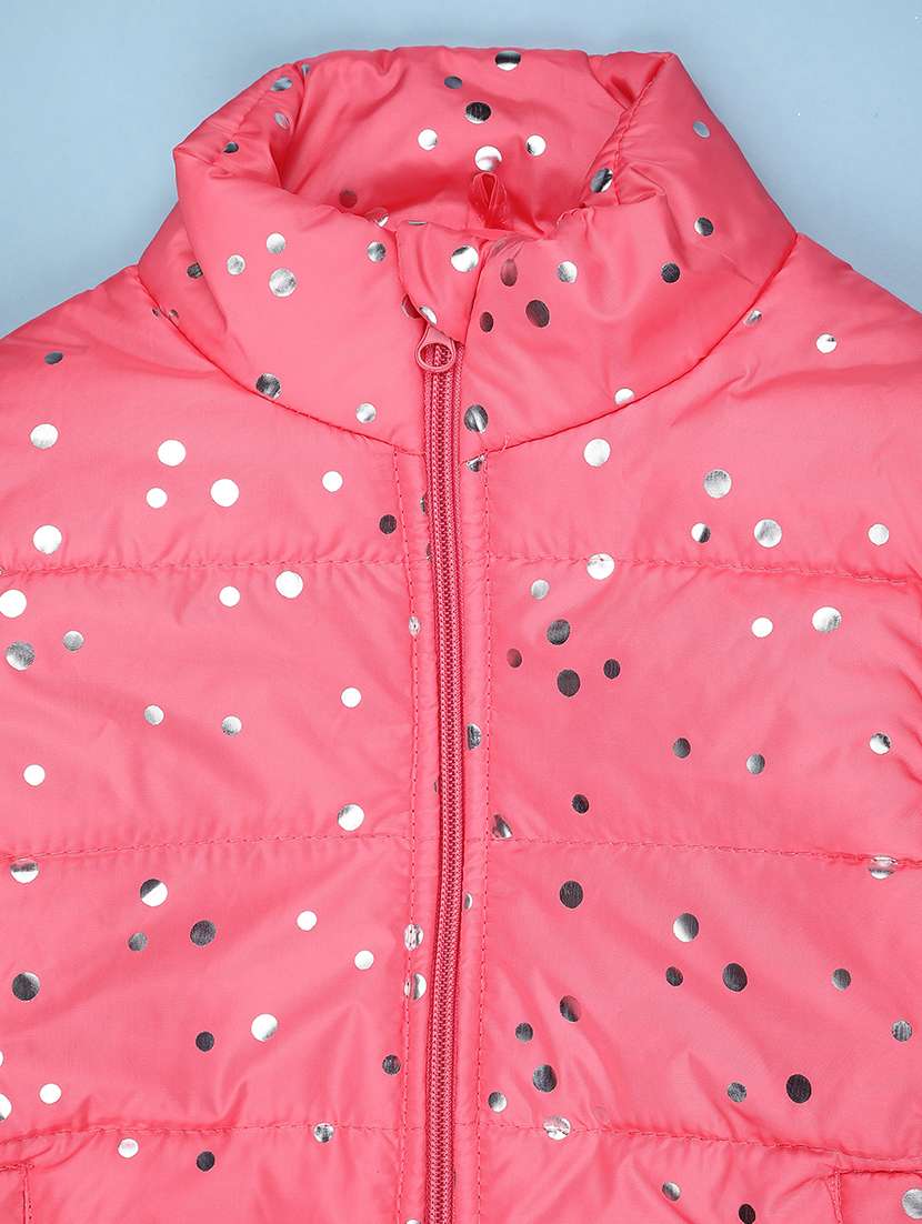 girls printed long sleeve quilted jacket - 22170810 -  Standard Image - 2