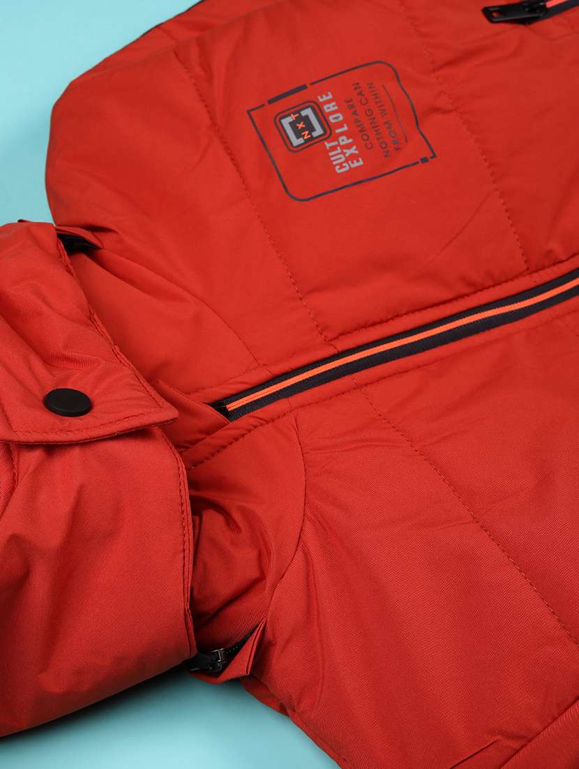 boys solid long sleeve hooded quilted jacket - 22170854 -  Standard Image - 2