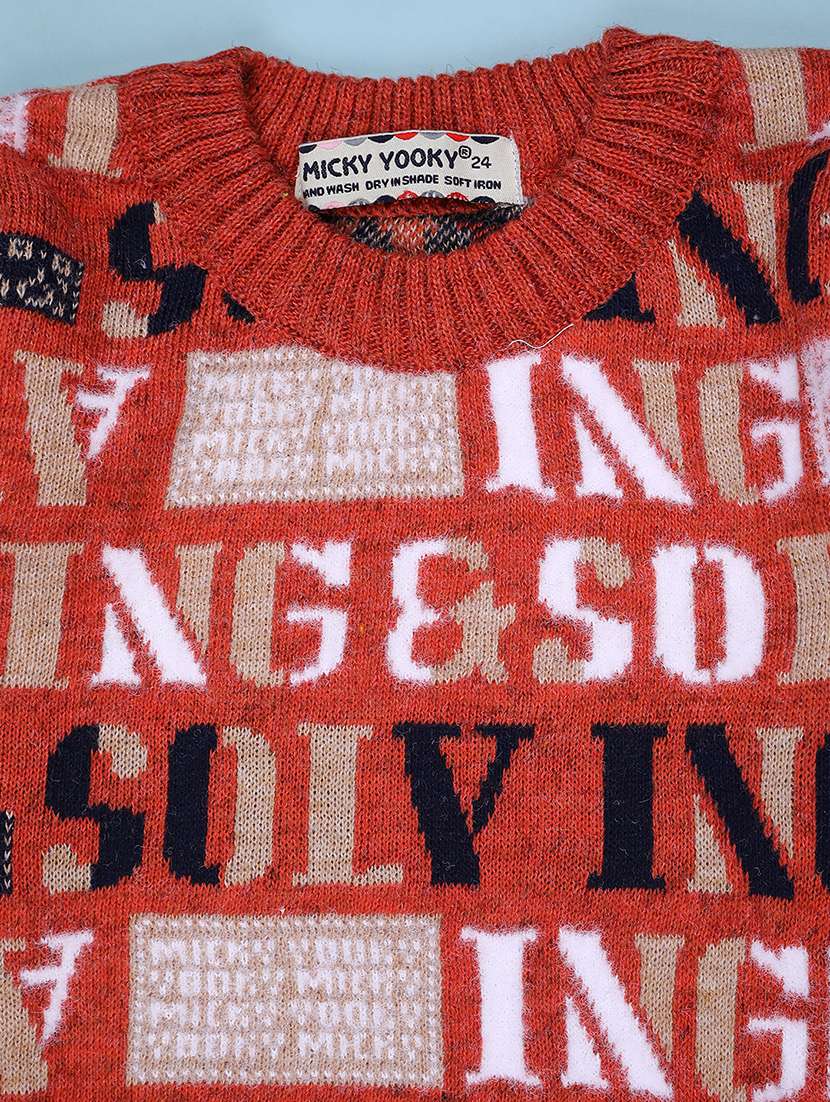 boys self designed long sleeve sweater - 22170939 -  Standard Image - 2