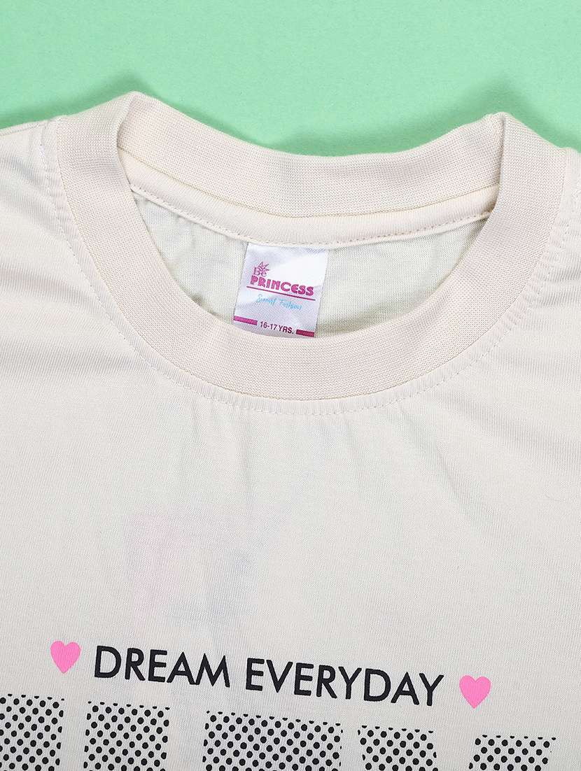 girls printed round neck t-shirt - 22170941 -  Standard Image - 2
