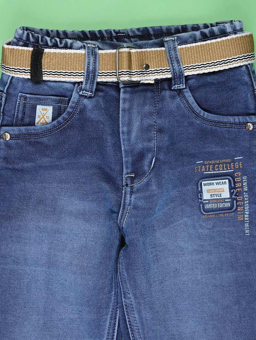 boys solid mid rise slim fit jean - 22170964 -  Standard Image - 2