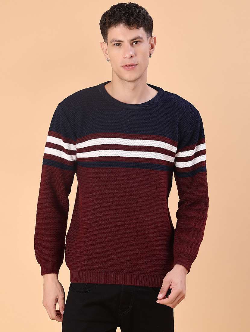 men striped long sleeve regular fit pullover  - 22170971 -  Standard Image - 2
