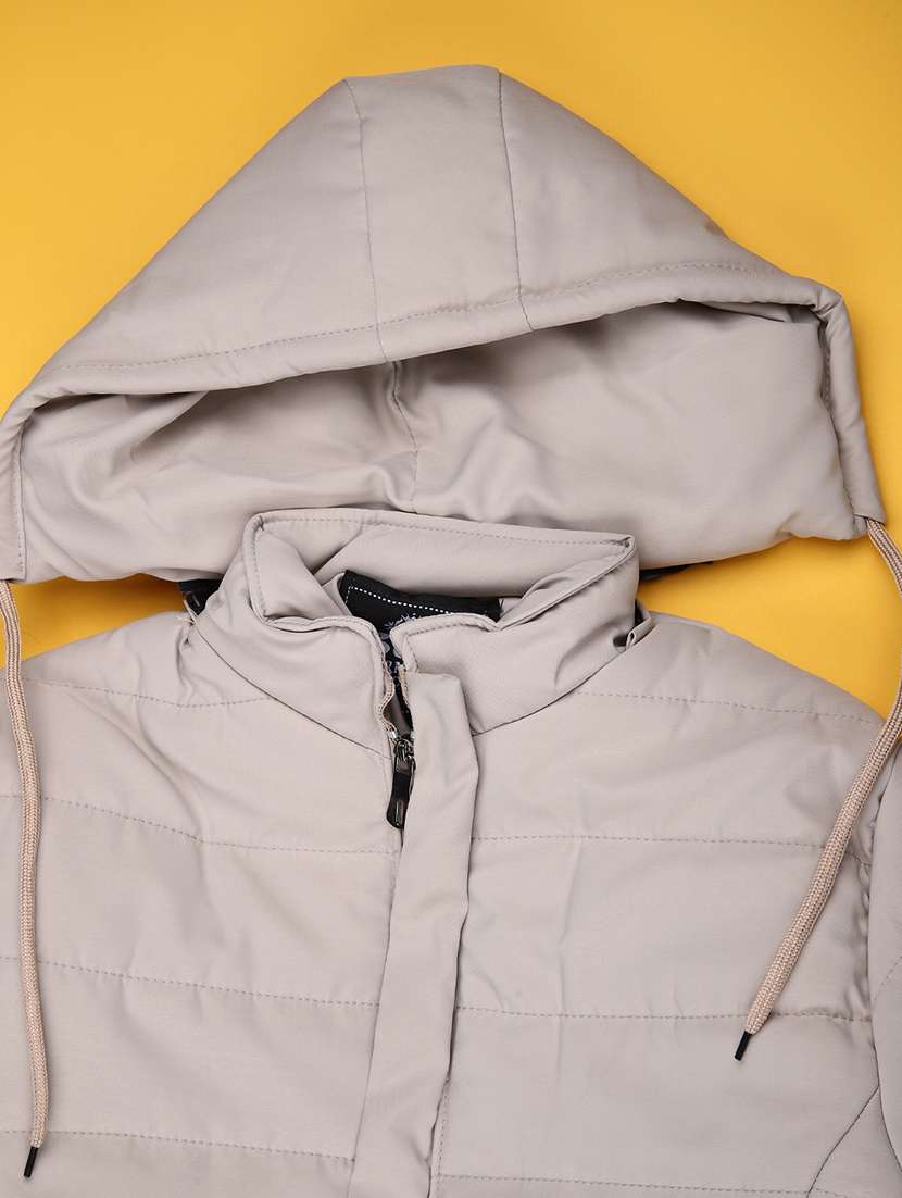 kids solid long sleeve hooded quilted jacket - 22170976 -  Standard Image - 2