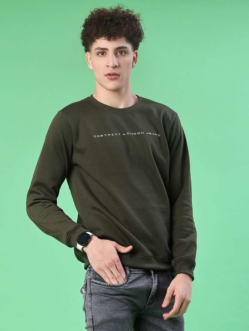 men chest print long sleeve regular fit sweatshirt - 22170988 -  Standard Image - 2