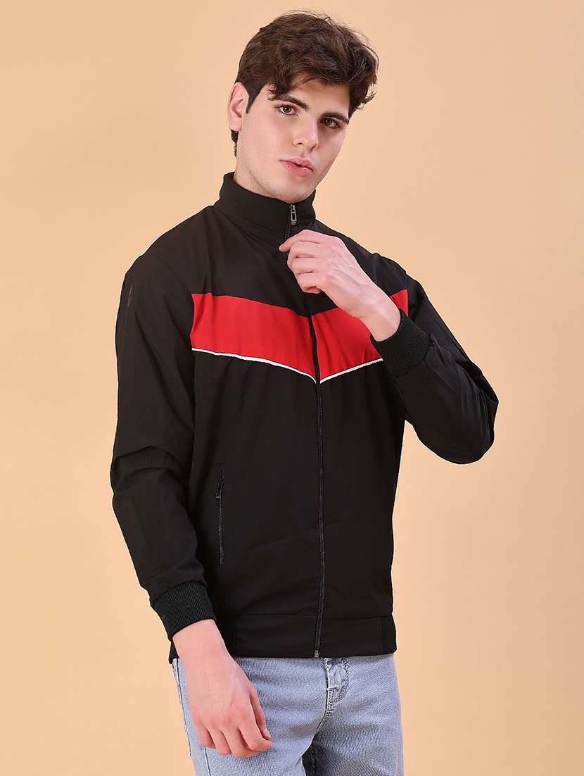 men color block long sleeve lightweight bomber jacket - 22170996 -  Standard Image - 2