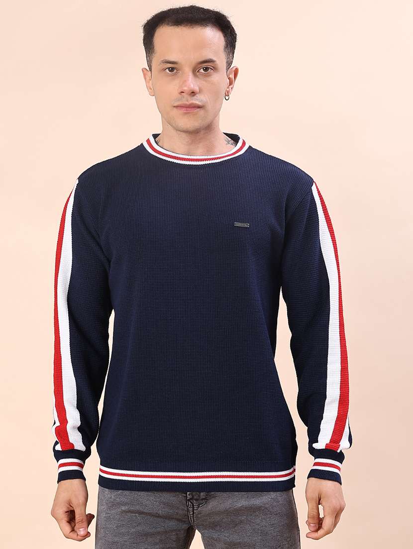 men striped long sleeve regular fit pullover  - 22171071 -  Standard Image - 2