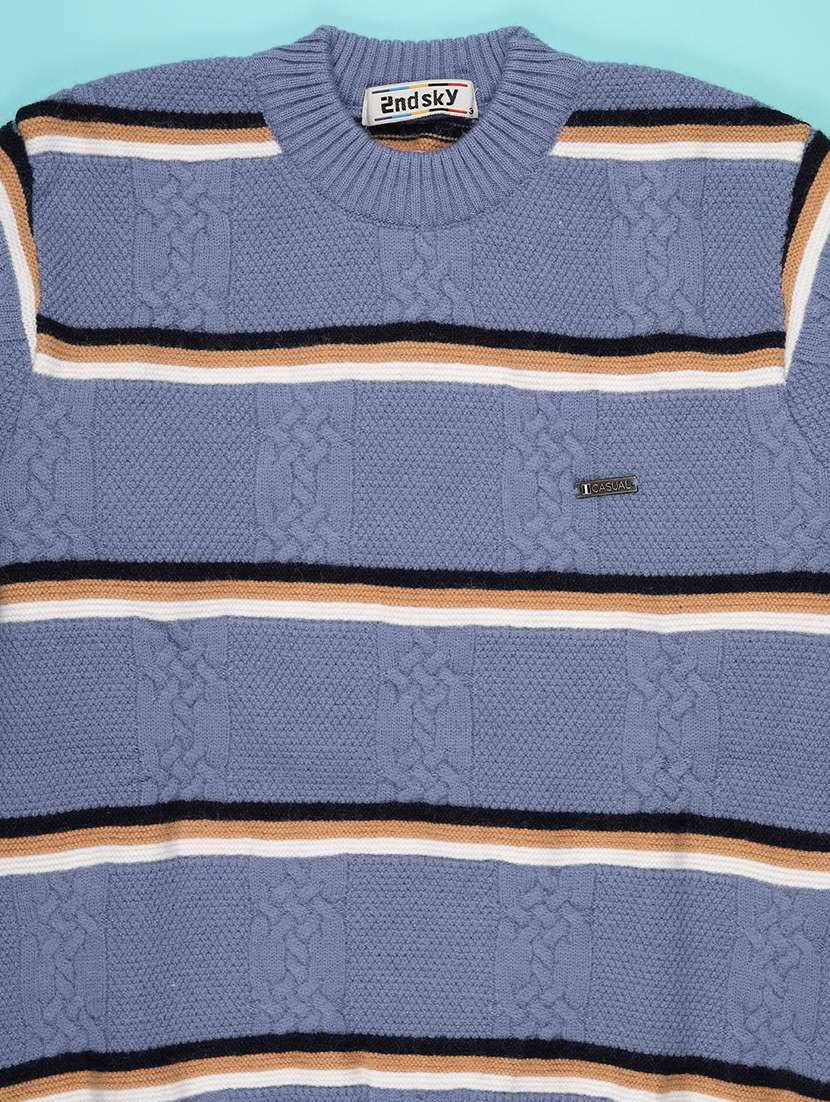 Boys Striped Long Sleeve Sweater - 22171159 -  Standard Image - 2