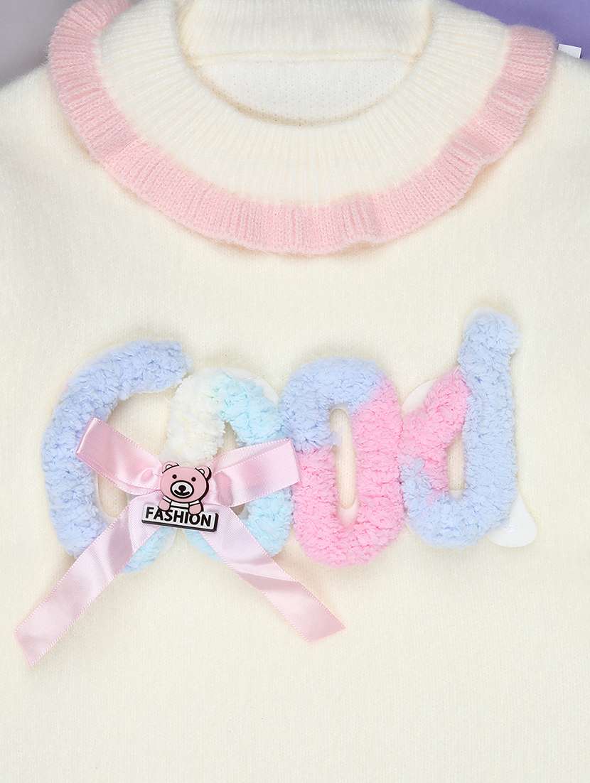 girls self designed long sleeve sweater - 22171279 -  Standard Image - 2