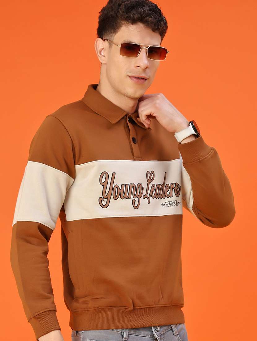 men chest print long sleeve regular fit sweatshirt - 22171286 -  Standard Image - 2