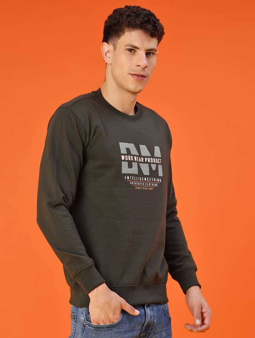 men chest print long sleeve regular fit sweatshirt - 22171448 -  Standard Image - 2