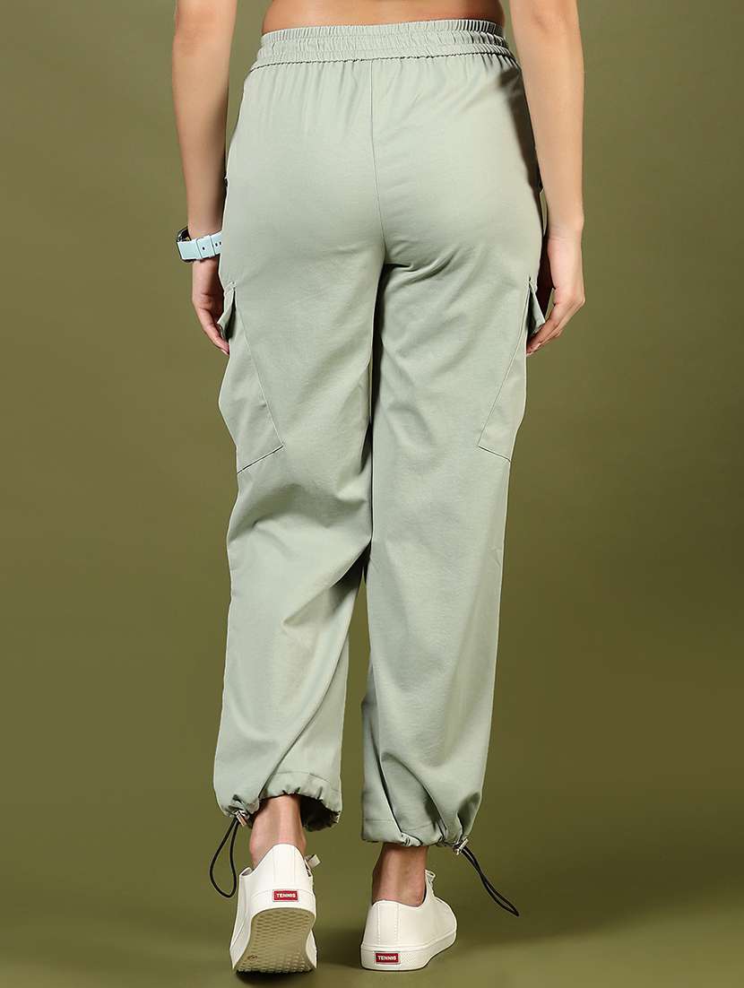 women solid mid rise regular fit cargo - 22171465 -  Standard Image - 2