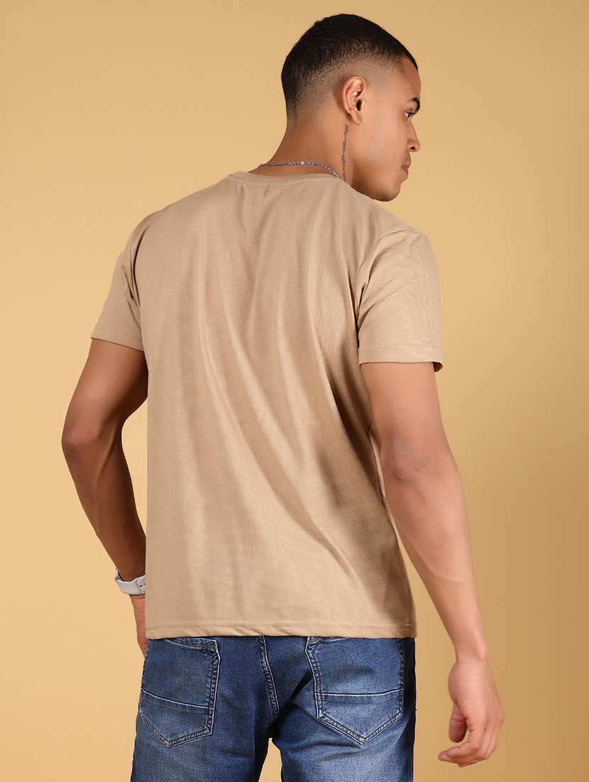 men solid round neck regualr fit t-shirt - 22171601 -  Standard Image - 2