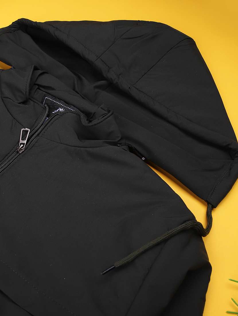 boys solid long sleeve hooded jacket - 22171631 -  Standard Image - 2