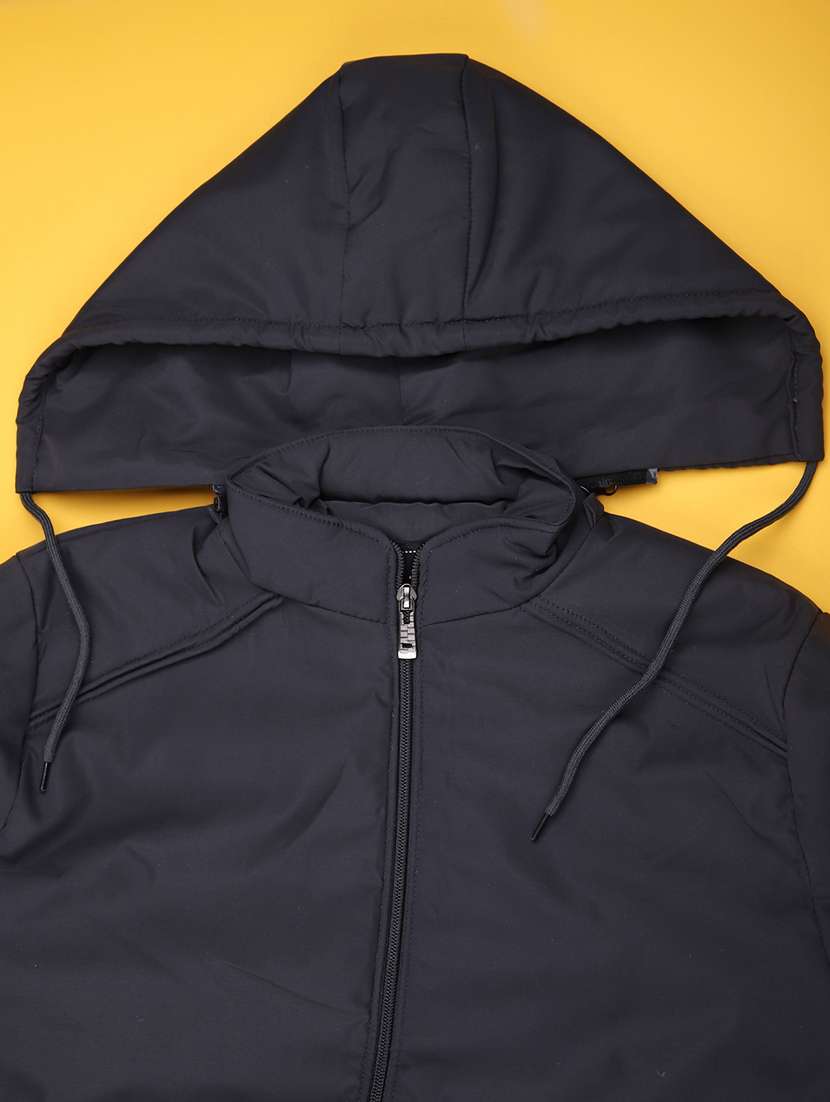 boys solid long sleeve hooded jacket - 22171632 -  Standard Image - 2