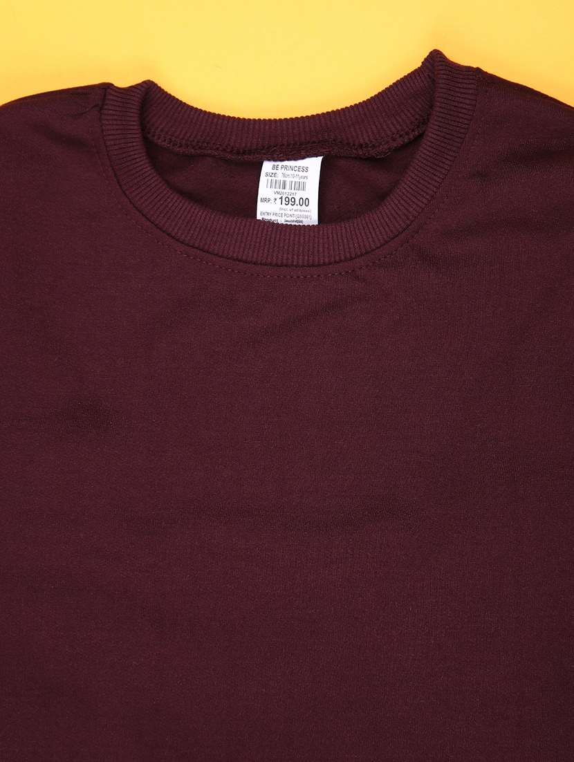 kids solid long sleeve sweatshirt - 22171643 -  Standard Image - 2