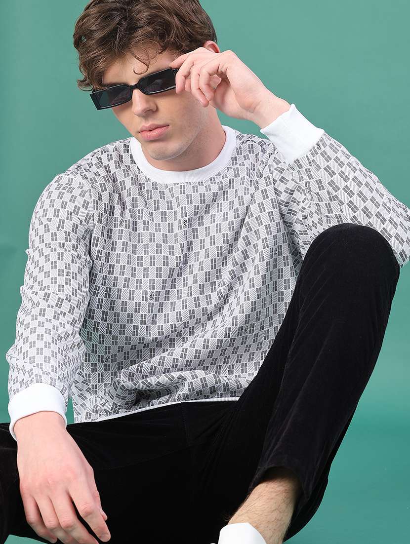 men printed long sleeve regular fit sweatshirt - 22171696 -  Standard Image - 2