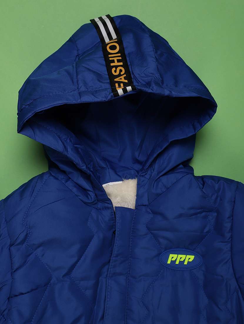 kids solid long sleeve hooded quilted jacket - 22171703 -  Standard Image - 2