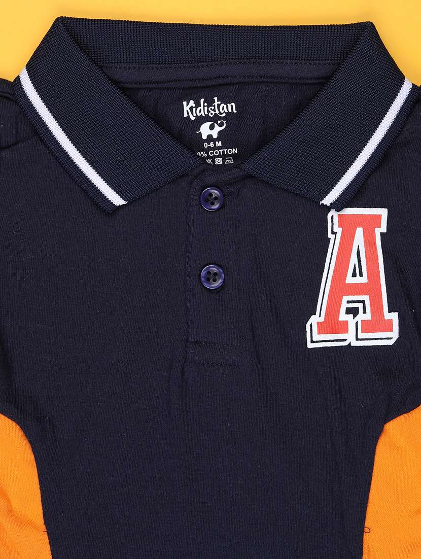 boys color blocked short sleeve polo t-shirt - 22171734 -  Standard Image - 2
