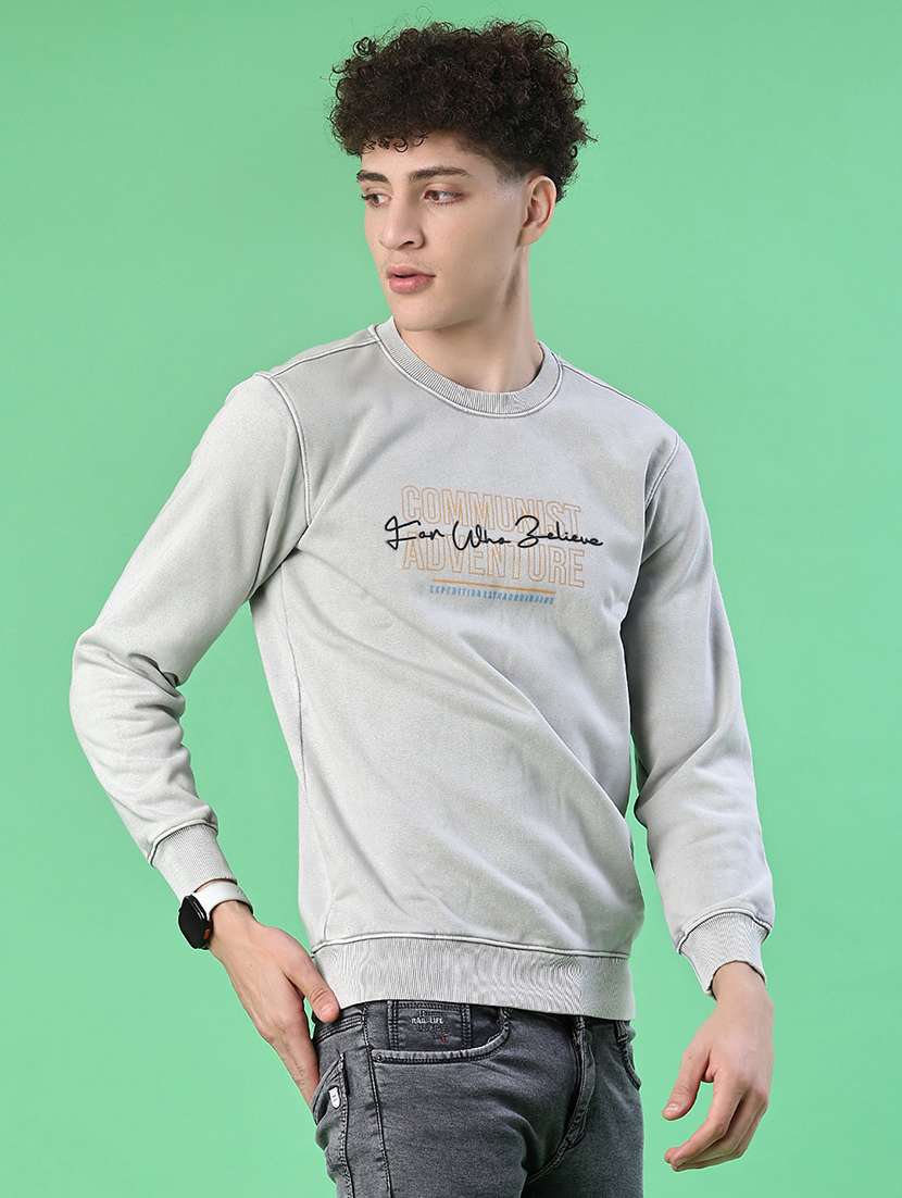 men chest print long sleeve regular fit sweatshirt - 22171766 -  Standard Image - 2