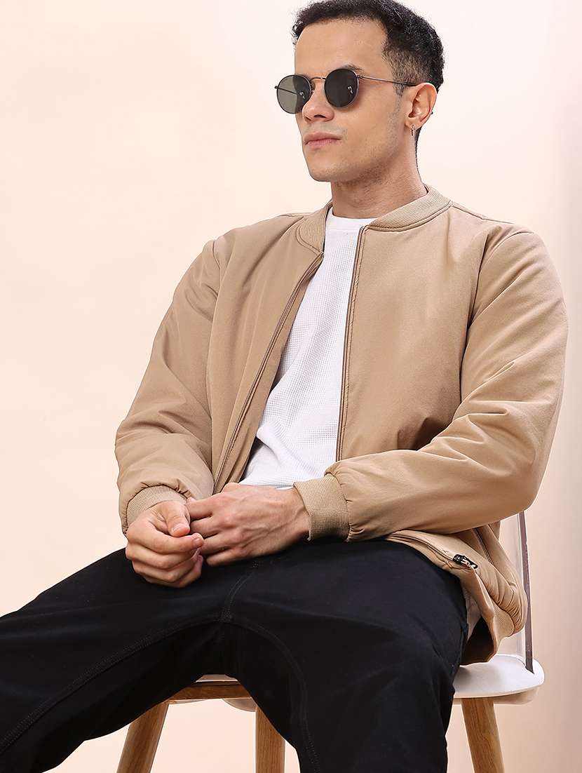 men solid long sleeve lightweight bomber jacket - 22171778 -  Standard Image - 2