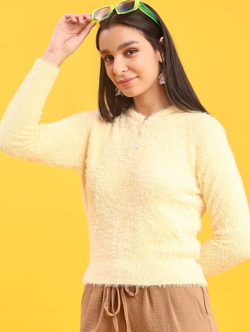 women solid long sleeve pullover - 22171879 -  Standard Image - 2