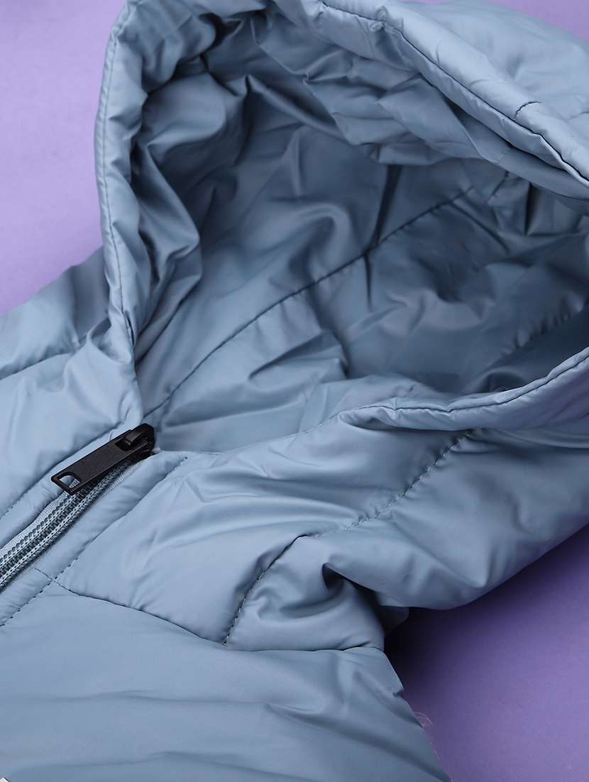 kids solid long sleeve hooded quilted jacket - 22172116 -  Standard Image - 2