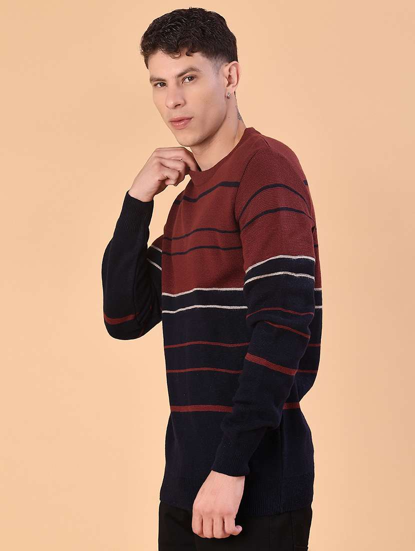 navy blue cotton blend pullover - 22172146 -  Standard Image - 2