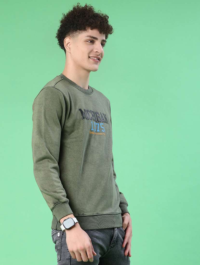 men chest print long sleeve regular fit sweatshirt - 22172170 -  Standard Image - 2