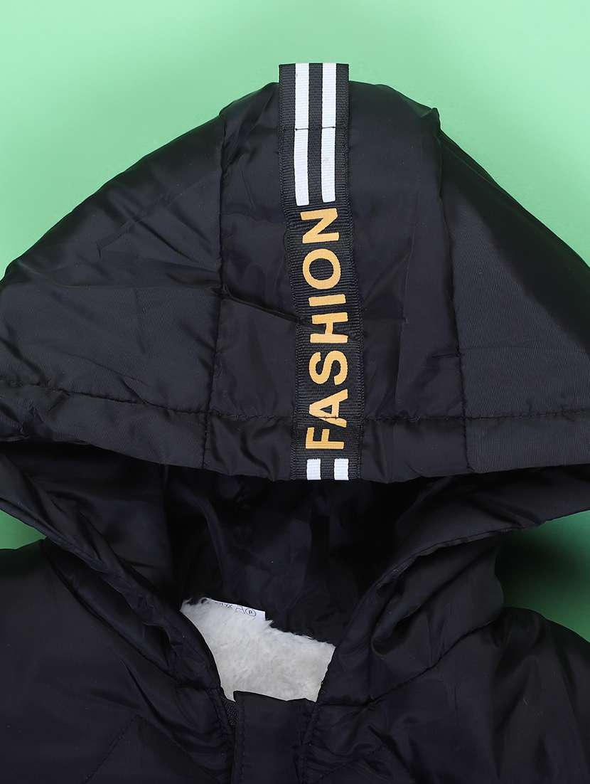 boys solid long sleve hooded quilted acket - 22172172 -  Standard Image - 2