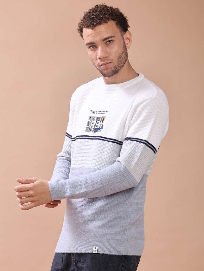 men self design long sleeve regular fit pullover  - 22172196 -  Standard Image - 2