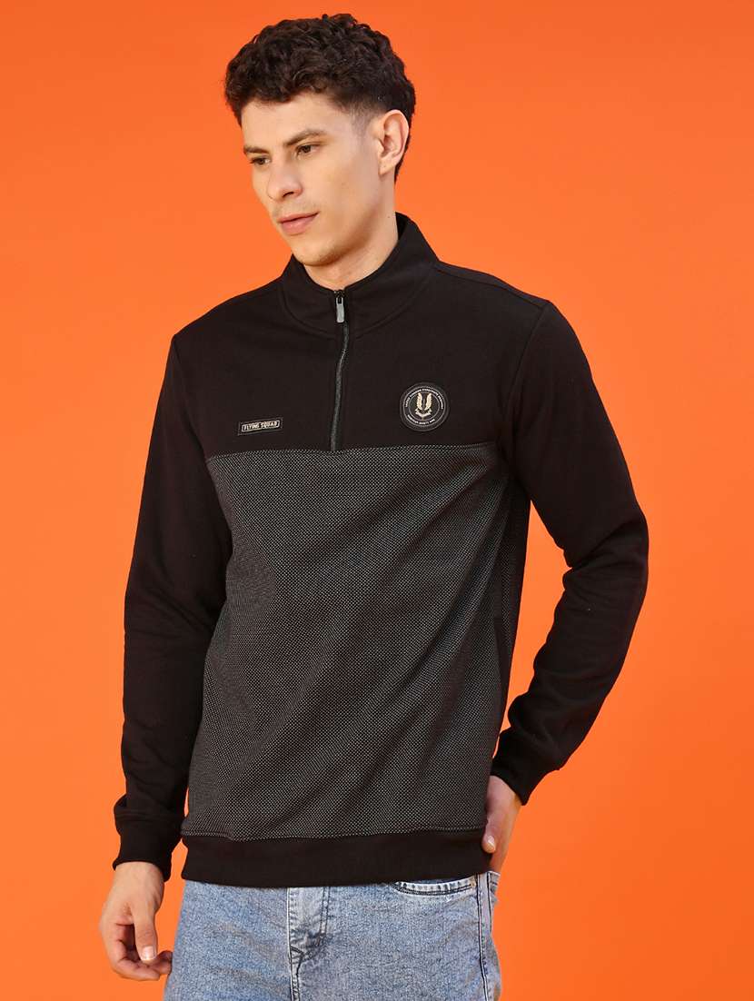 Men Color Block Long Sleeve Regular Fit Sweatshirt - 22172237 -  Standard Image - 2